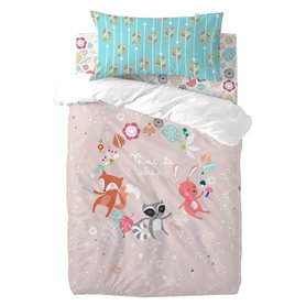 Parure de couette HappyFriday Moshi Moshi Fantasy Multicouleur Lit de bébé 2 Pièces