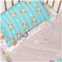 Jeu de draps HappyFriday Moshi Moshi Fantasy Multicouleur Lit de bébé 2 Pièces