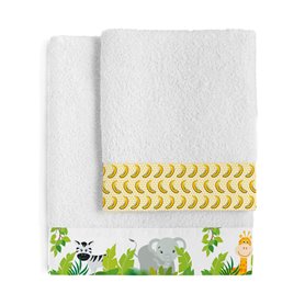 Ensemble de serviettes de toilette HappyFriday Mr Fox Wild Multicouleur 2 Pièces