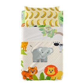 Jeu de draps HappyFriday Mr Fox Wild Multicouleur Lit de bébé 2 Pièces