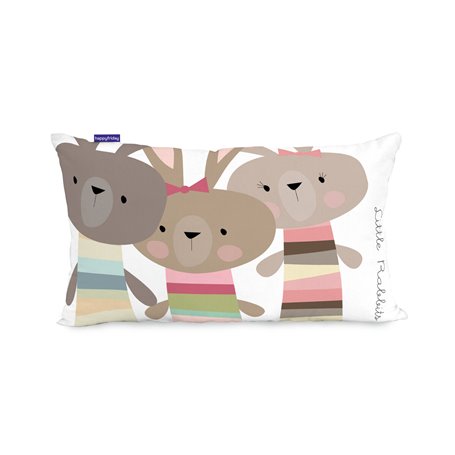 Housse de coussin HappyFriday Moshi Moshi Rabbit Family Multicouleur 50 x 30 cm