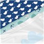 Jeu de draps HappyFriday Moshi Moshi Whale Multicouleur Lit 1 persone 2 Pièces