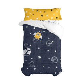 Parure de couette HappyFriday Mr Fox Starspace  Multicouleur Lit 1 persone 2 Pièces