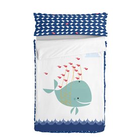 Couette rembourrée HappyFriday Moshi Moshi Whale Multicouleur 105 x 200 cm