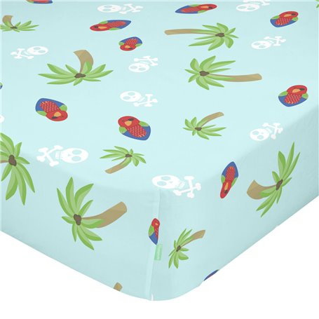 Drap housse HappyFriday HAPPYNOIS Multicouleur 105 x 200 x 32 cm