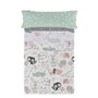 Jeu de draps HappyFriday Moshi Moshi Best buddies  Multicouleur Lit 1 persone 2 Pièces