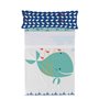 Jeu de draps HappyFriday Moshi Moshi Whale Multicouleur Lit 1 persone 2 Pièces