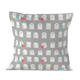 Taie d'oreiller HappyFriday Moshi Moshi Cat & mouse Multicouleur 80 x 80 cm