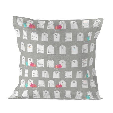 Taie d'oreiller HappyFriday Moshi Moshi Cat & mouse Multicouleur 80 x 80 cm
