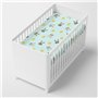 Drap housse HappyFriday MOSHI MOSHI Bleu Multicouleur 60 x 120 x 14 cm Lapin