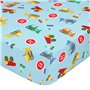 Drap housse HappyFriday MR FOX Bleu Multicouleur 70 x 140 x 14 cm