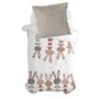 Taie d'oreiller HappyFriday Moshi Moshi Rabbit Family Multicouleur 80 x 80 cm