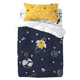 Parure de couette HappyFriday Mr Fox Starspace  Multicouleur Lit de bébé 2 Pièces