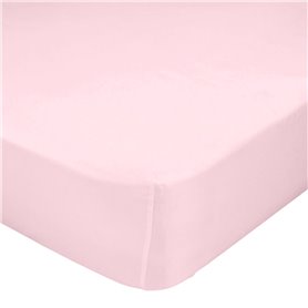 Drap housse HappyFriday BASIC KIDS Rose clair 60 x 120 x 14 cm