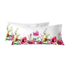 Taie d'oreiller HappyFriday Cassia Multicouleur 45 x 110 cm (2 Unités)