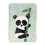 Couverture HappyFriday Moshi Moshi Panda Garden Blue Multicouleur Microfibre 110 x 140 cm