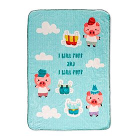 Couverture HappyFriday Mr Fox Piggys Multicouleur Microfibre 110 x 140 cm