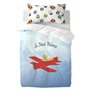 Taie d'oreiller HappyFriday Le Petit Prince Son avion Multicouleur 80 x 80 cm