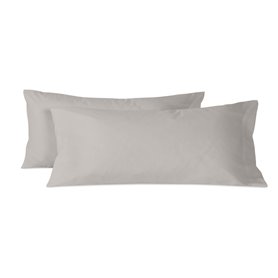 Taie d'oreiller HappyFriday BASIC Gris 45 x 110 cm (2 Unités)