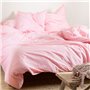 Housse de Couette HappyFriday BASIC Rose clair 260 x 220 cm