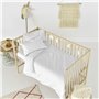 Parure de couette HappyFriday Basic Kids Blanc Lit de bébé 2 Pièces