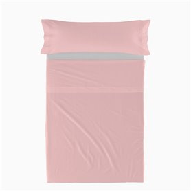 Jeu de draps HappyFriday BASIC KIDS Rose clair Lit 1 persone 2 Pièces