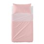 Jeu de draps HappyFriday BASIC KIDS Rose clair Lit de bébé 2 Pièces