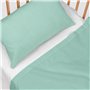 Jeu de draps HappyFriday BASIC KIDS Menthe Lit de bébé 2 Pièces