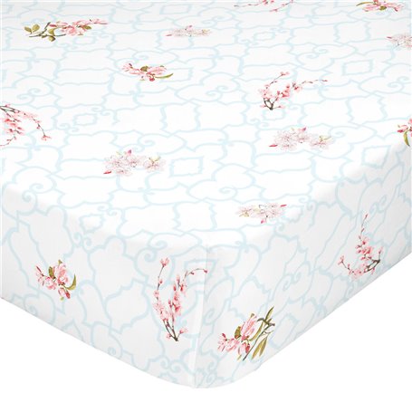 Drap housse HappyFriday Sakura Multicouleur 105 x 200 x 32 cm