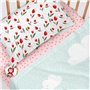 Drap housse HappyFriday MR FOX Multicouleur Rose 60 x 120 x 14 cm