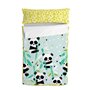 Housse de couette non rembourrée HappyFriday Moshi Moshi Panda garden blue Bleu 105 x 200 cm