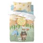 Parure de couette HappyFriday Happynois Camping Multicouleur Lit de bébé 2 Pièces