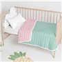 Couvre-lit HappyFriday Basic Kids Dash Menthe 100 x 130 cm