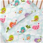 Jeu de draps pour berceau HappyFriday Mr Fox Little Birds Multicouleur Lit de bébé 2 Pièces