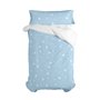 Parure de couette HappyFriday Basic Kids Bleu Lit 1 persone 2 Pièces