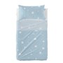 Jeu de draps HappyFriday Basic Kids Little star Bleu Lit de bébé 2 Pièces