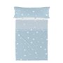 Jeu de draps HappyFriday Basic Kids Little star Bleu Lit 1 persone 2 Pièces