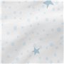 Drap housse HappyFriday BASIC KIDS Bleu Blanc 60 x 120 x 14 cm Etoiles