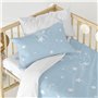 Drap housse HappyFriday BASIC KIDS Bleu 70 x 140 x 14 cm