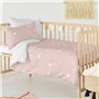 Parure de couette HappyFriday Basic Kids Rose Lit de bébé 2 Pièces