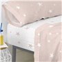 Drap housse HappyFriday BASIC KIDS Rose 105 x 200 x 32 cm