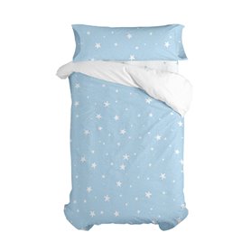 Parure de couette HappyFriday Basic Kids Bleu Lit 1 persone 2 Pièces