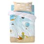 Parure de couette HappyFriday Le Petit Prince Montgolfiere Multicouleur Lit de bébé 2 Pièces