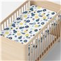 Drap housse HappyFriday LE PETIT PRINCE Blanc Multicouleur 60 x 120 x 14 cm