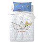 Parure de couette HappyFriday Le Petit Prince Navire Multicouleur Lit de bébé 2 Pièces