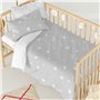 Parure de couette HappyFriday Basic Kids Gris Lit de bébé 2 Pièces