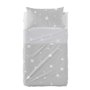 Jeu de draps HappyFriday Basic Kids Little star Gris Lit de bébé 2 Pièces