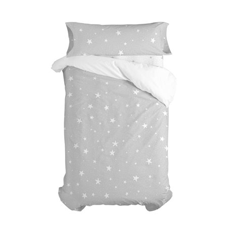 Parure de couette HappyFriday Basic Kids Gris Lit 1 persone 2 Pièces