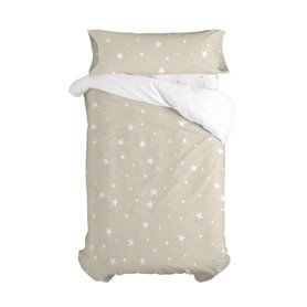 Parure de couette HappyFriday Basic Kids Beige Lit 1 persone 2 Pièces