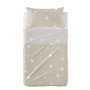 Jeu de draps HappyFriday Basic Kids Little star Beige Lit de bébé 2 Pièces